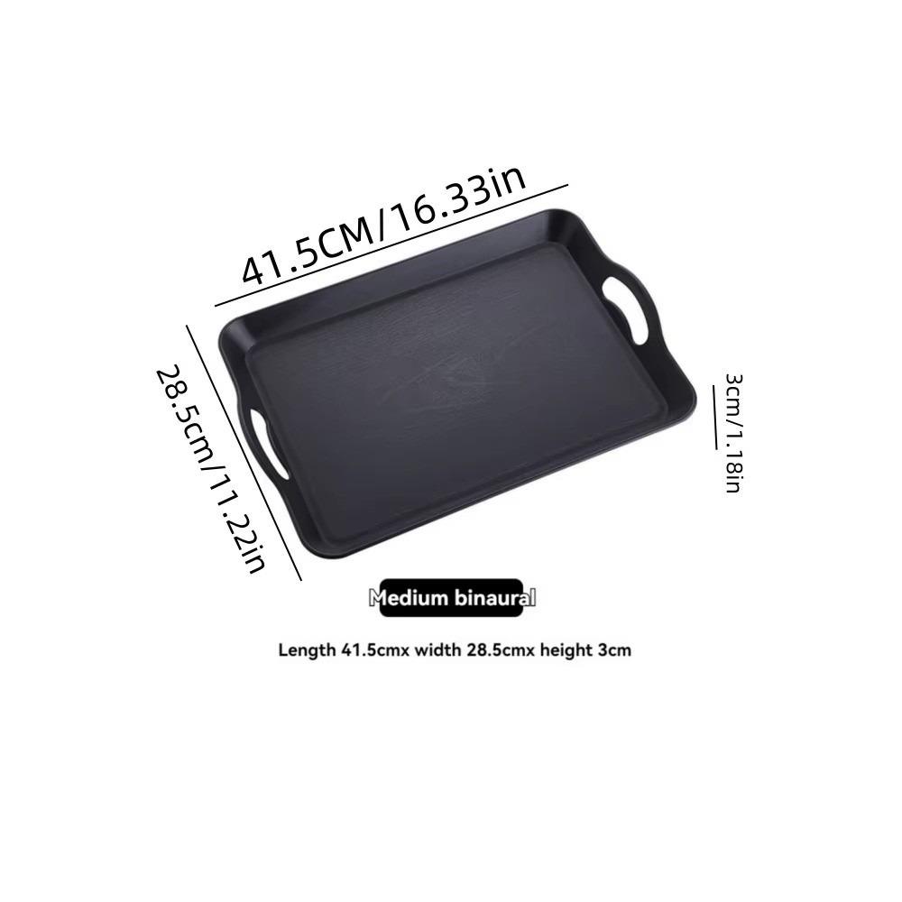 Double Ear Tea Tray Plastic Beverage Tray Portable Restaurant Serving Tray