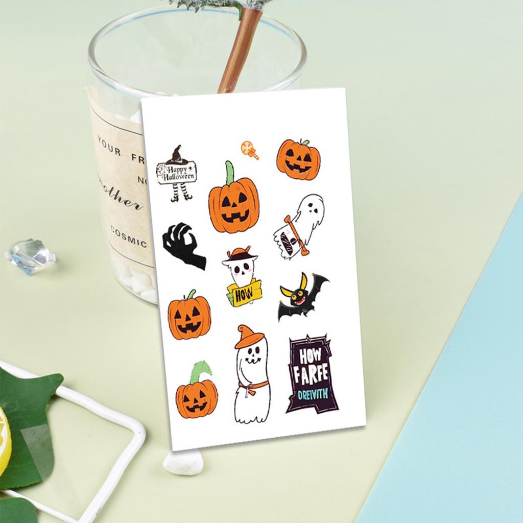8 Halloween Party Card Stickers DIY Notebook Small Card Mobile Phone Case Can Be Decorated With Holiday Gifts