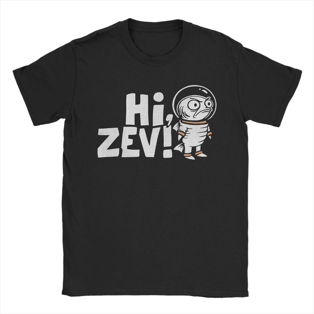 Новинка Dungeon Crawler Carl Hi Zev Футболка Мужская с Круглым Вырезом Чистый Хлопок Футболка С Коротким Рукавом Идея для Подарка Одежда