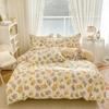Warm Bedding Sets Cute Flower Duvet Cover with Sheet Pillowcases for Girl Woman Bed Linen Fashion Home Textiles 4 Pieces