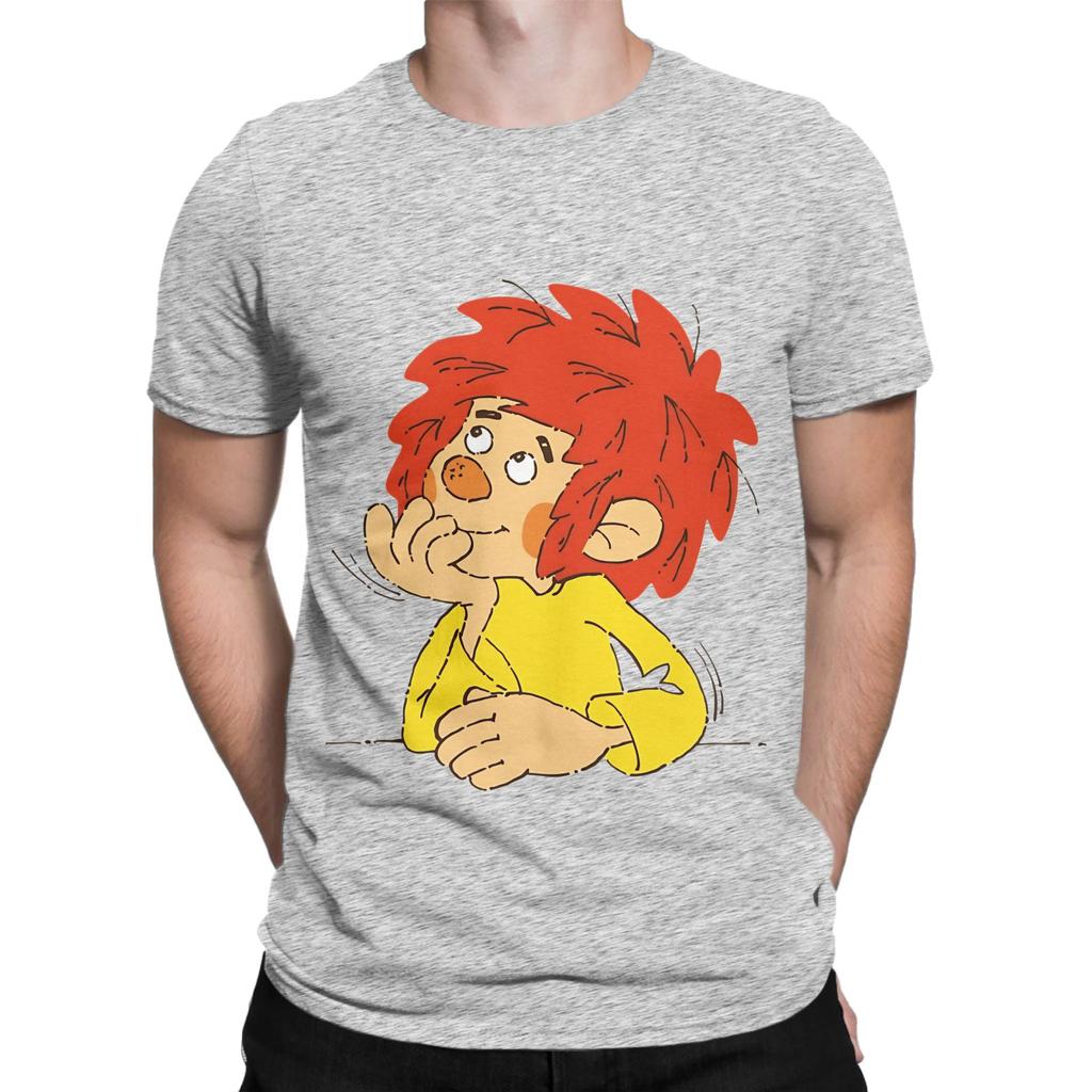 Pumuckl Думает Забавный Графический Хлопковый Футболка 100% Топы Pumuckl Футболки Для Унисекс