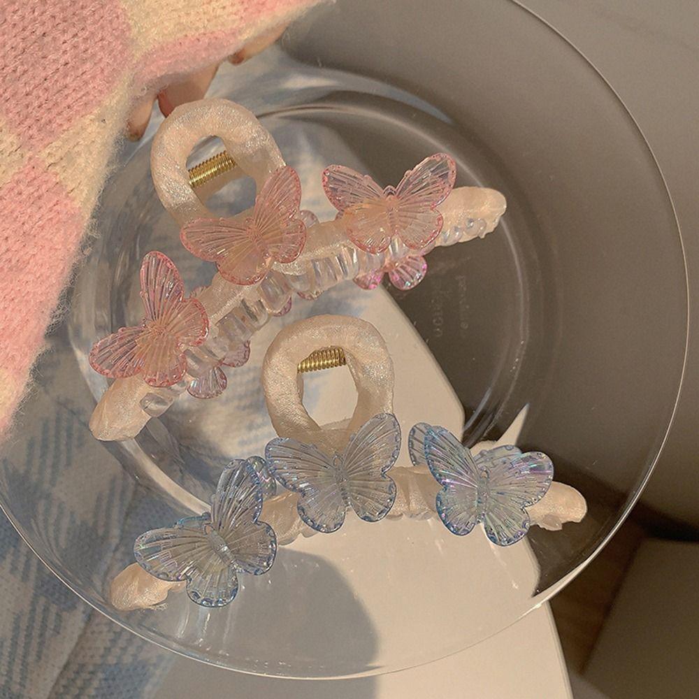 Зажим для волос Краб-зажим для волос Бабочка Коготь для волос Корейский зажим для волос Акула Держатель для хвоста Женская акриловая заколка для волос