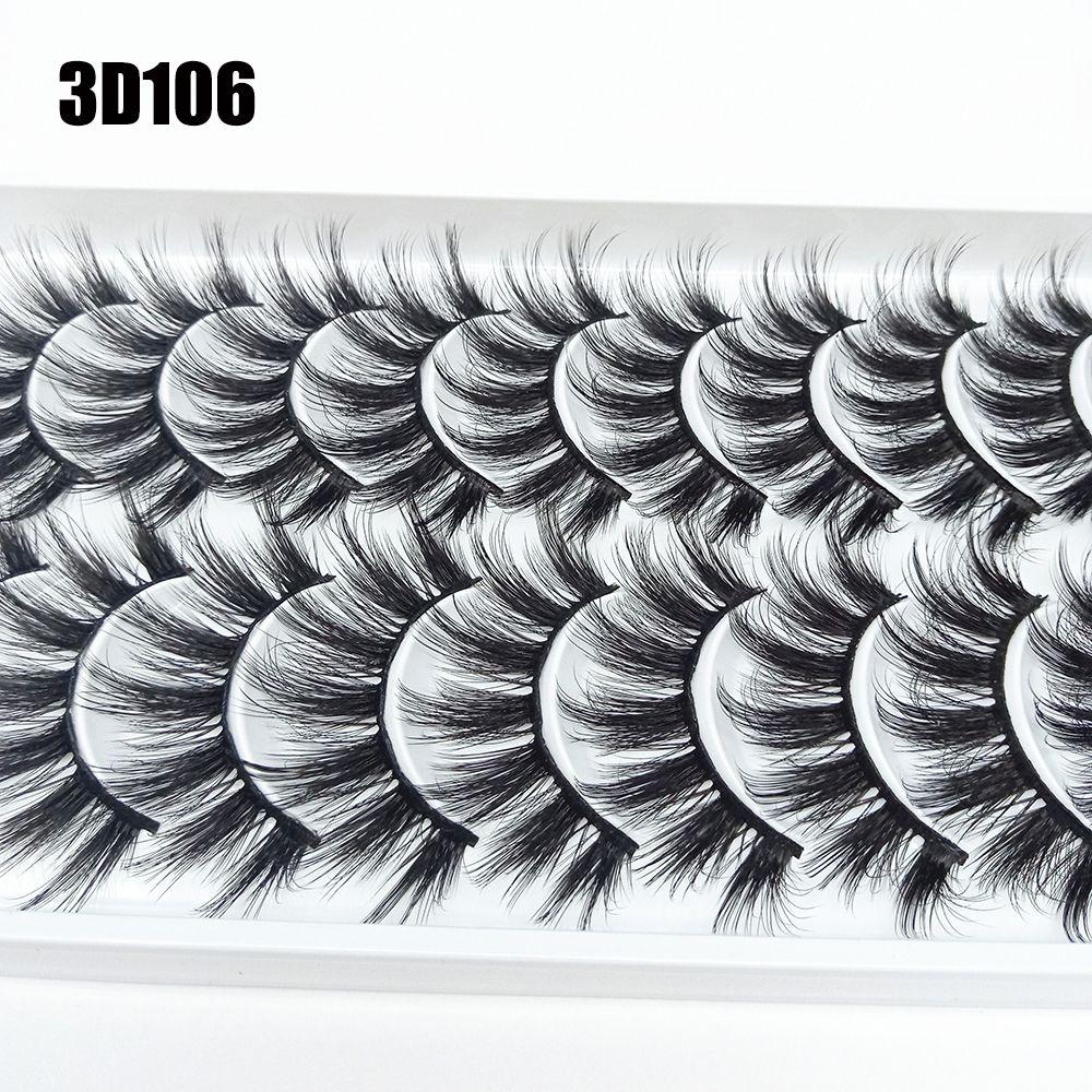 Многослойный эффект Wispies Пушистые Полный объем Густые Накладные ресницы 3D Норковый волос Наращивание ресниц