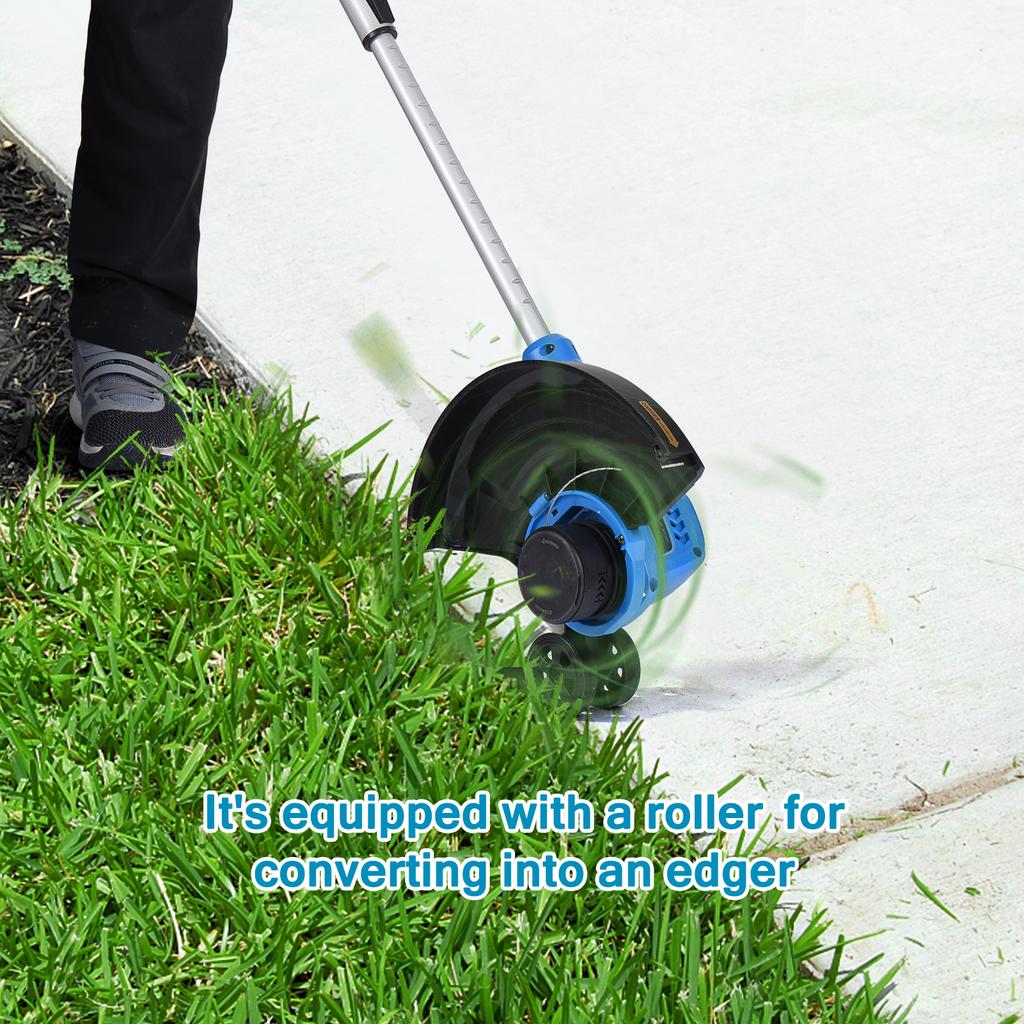 Geevorks 12-дюймовый беспроводной электрический триммер с автоматической подачей, телескопический ручной триммер для травы, 20 В