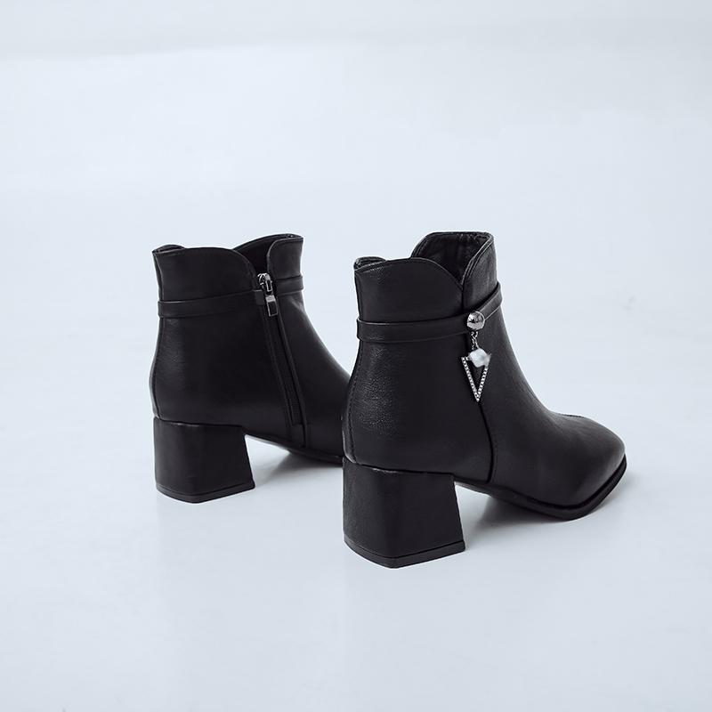 Женские бархатные теплые модные сексуальные высокие сапоги модные кожаные сапоги на толстом каблуке однотонные повседневные женские туфли