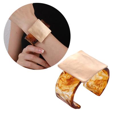 Современный модный геометрический металлический браслет, регулируемый размер, квадратный сплав, женский браслет-аксессуар для повседневной носки и мероприятий