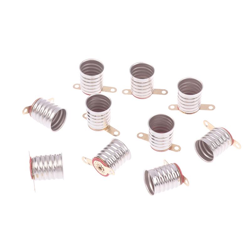 10 шт. E10 винтовой медный цоколь лампы маленький электрический шариковый патрон для ламп домашний эксперимент цепь электрические аксессуары