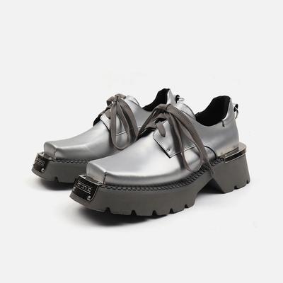 Мода Панк Мужские Мотоциклетные Ботинки Стиль Платформа Женские Металлические Кроссовки Женская Готическая Обувь Пара большой размер 35-43 Толстая Подошва Кроссовки