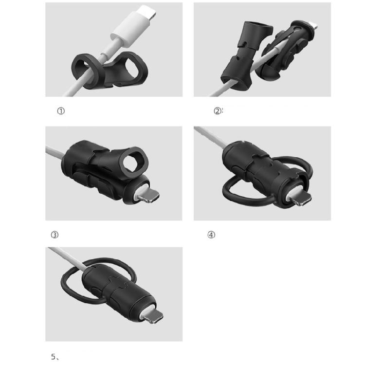 1 шт. Защита для кабеля Мягкий силиконовый чехол для телефона Защита USB-кабеля для зарядки