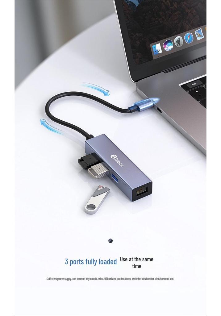 Biaze USB-C to Gigabit Ethernet Adapter for Laptop