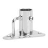 Flag Pole Holder 90 Degree 1 Inch 316 Stainless Steel Stanchion Post Socket Triangle Base with Buttress for Ships Yachts