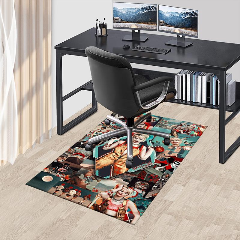 1pc Joker Harley Quinn Carpet for Playroom Bedroom Living Room Sofa Home Decor,kids Game Area Rug Non-slip Floor Mat Y826167