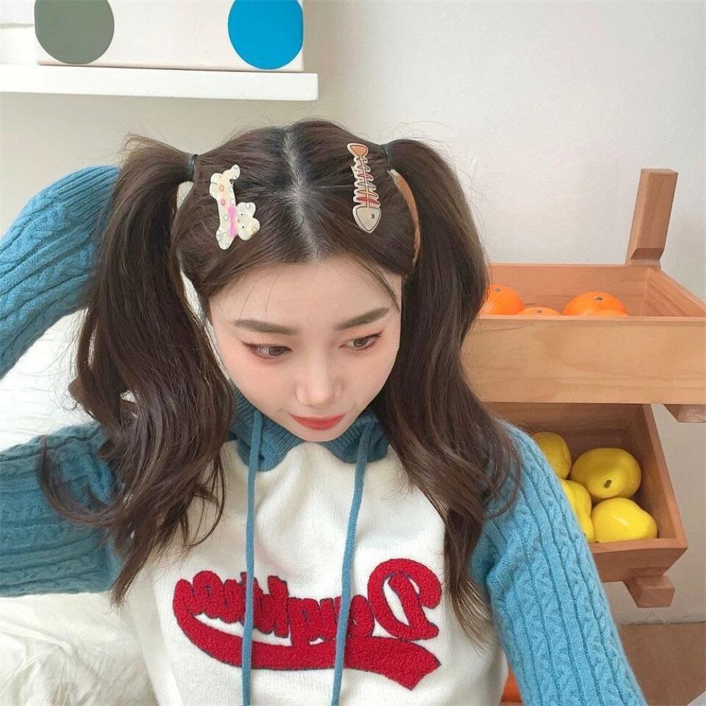 1 пара сломанных заколок для волос, мультяшная заколка для волос, милая заколка для волос с собакой