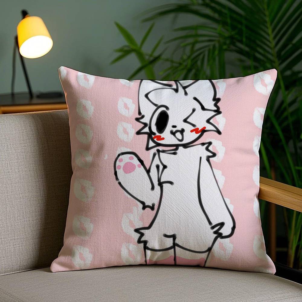 B-Boykisser Глупый Кот Милая Наволочка Защита от пылевых клещей Невидимая молния Диван Кровать