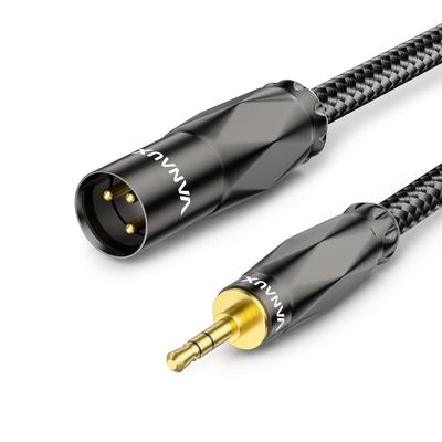 Микрофон-конвертер XLR Небалансный TRS в XLR Подходит для кабеля 3,5 мм, 3,5 мм (мужчина) (мужчина) 3-контактный кабель, Микрофоны/Динамики/Консоли/Мобильные
