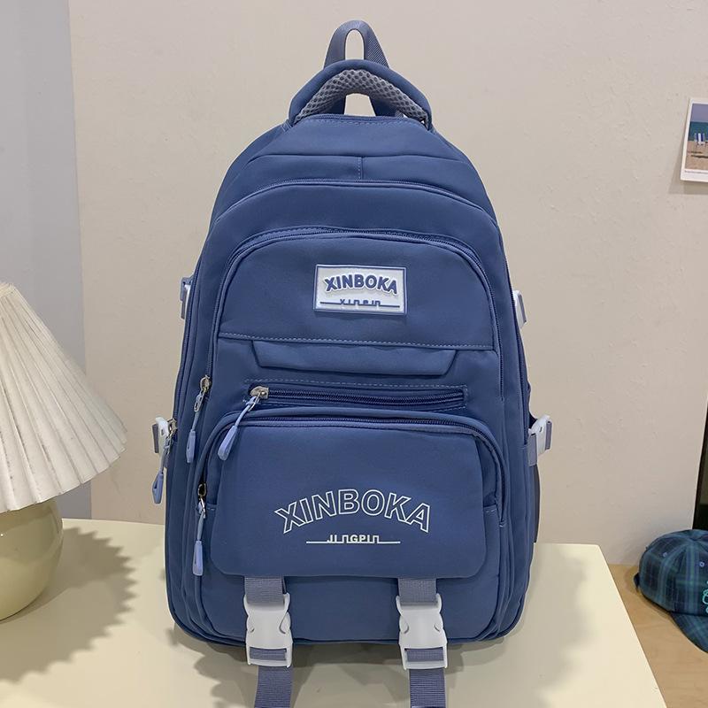 Школьные рюкзаки для студенток колледжа Простые и милые Большой вместимости для старшеклассниц и учениц средней школы Рюкзак из двух частей