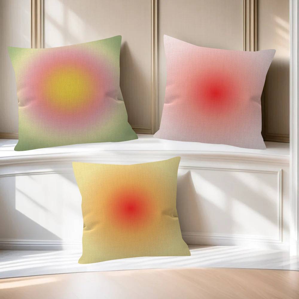 Gradient Halo Vintage Cushion Cover Car Throw Pillow Case For Sofa Car Christmas Gift xcm xcm
