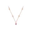 Tirr Lirr Tulip Rhodolite Silver Pink Necklace TNSSVP13999S