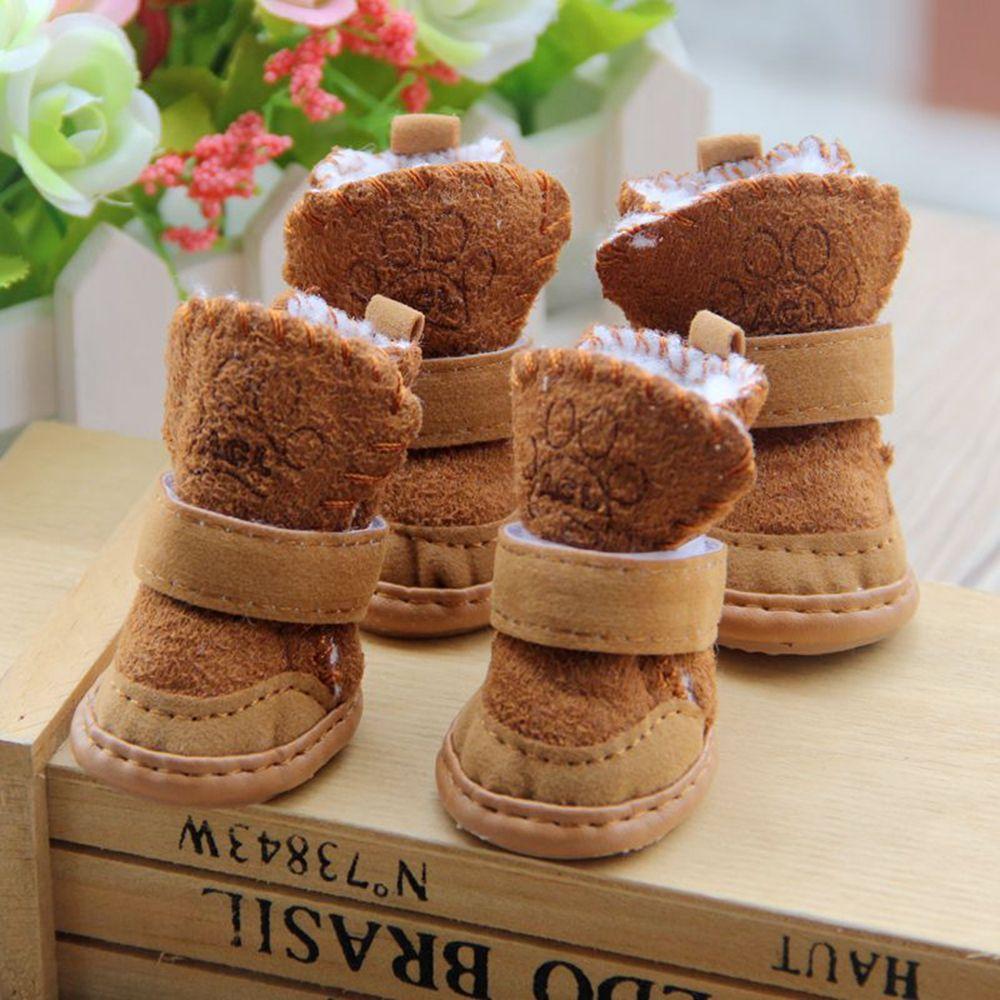 Сохранение тепла на открытом воздухе для маленьких собак, кошек Обувь для домашних животных Товары для собак Нескользящие кроссовки Ботинки для собак