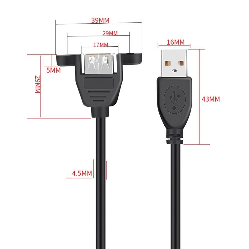 USB 2.0 Male to Female Adapter Cable Converter Cord Quick Charging Wire Line Support 480Mbps Data Transmission Speed