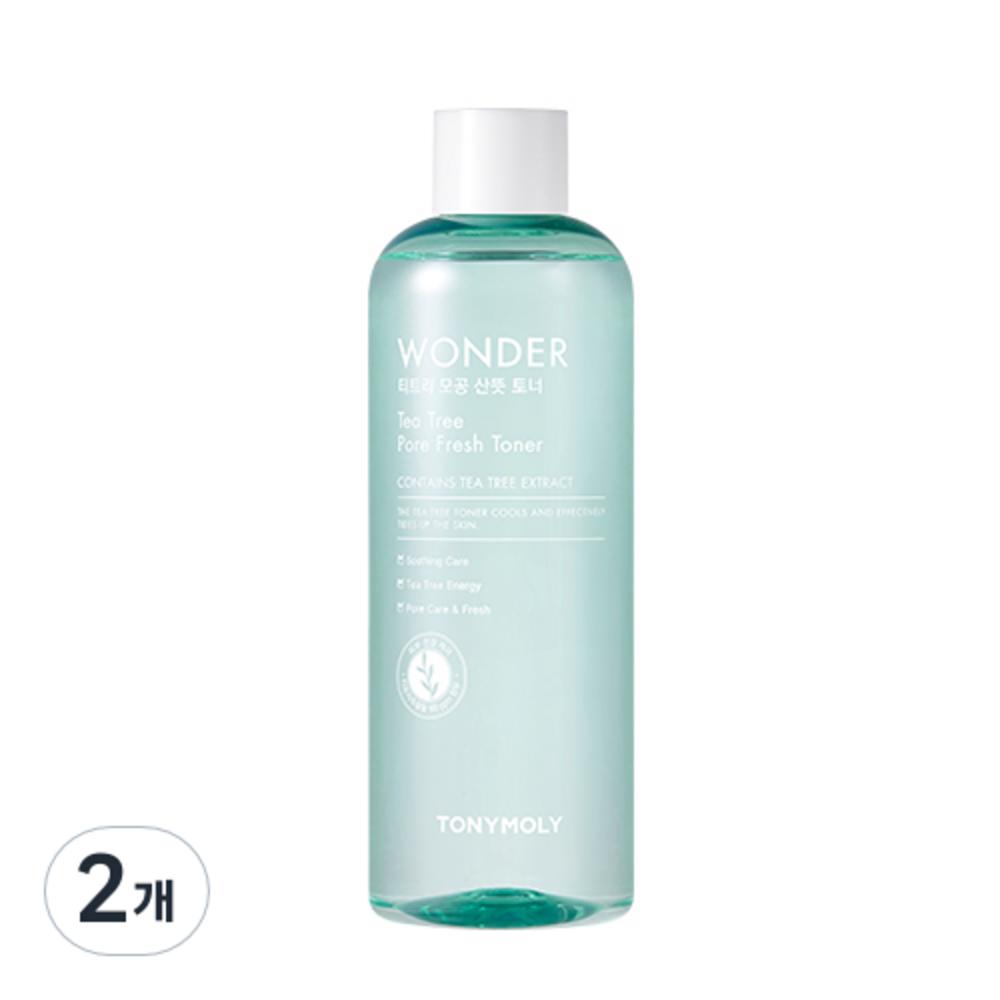 Tony Moly Wonder Tea Tree Pore Cleansing Toner, 500ml, 2 Units
