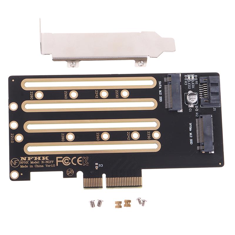 Nvme M.2 Ssd To Pcie 3.0 4.0 X4 Adapter Card Sata M.2 Ssd To Sata Adapter Card