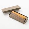 Футляр для ручки на молнии Футляр для ручки для мужчин и женщин Натуральная кожа Натуральное дерево Дерево Кожа Сделано в Японии Горчичный