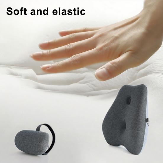 Подушка для спинки стула с эффектом памяти, подушка для поясничной поддержки с регулируемым ползунком, эргономичная поддержка спины для офисных работников, водителей автомобилей, геймеров