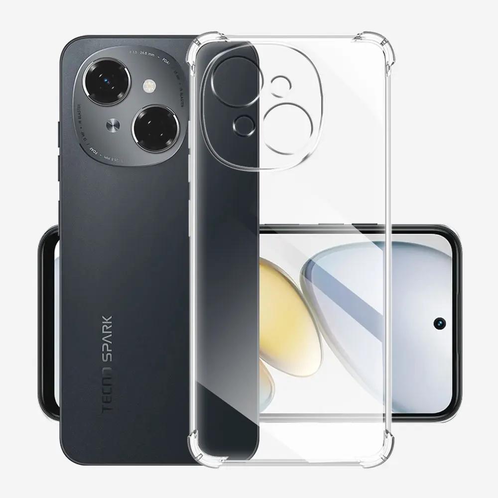 Для Tecno Spark Go 2025 чехол прозрачный силиконовый мягкий чехол для телефона Tecno Spark Go 1 Pop 9 прозрачный противоударный защитный чехол на заднюю панель