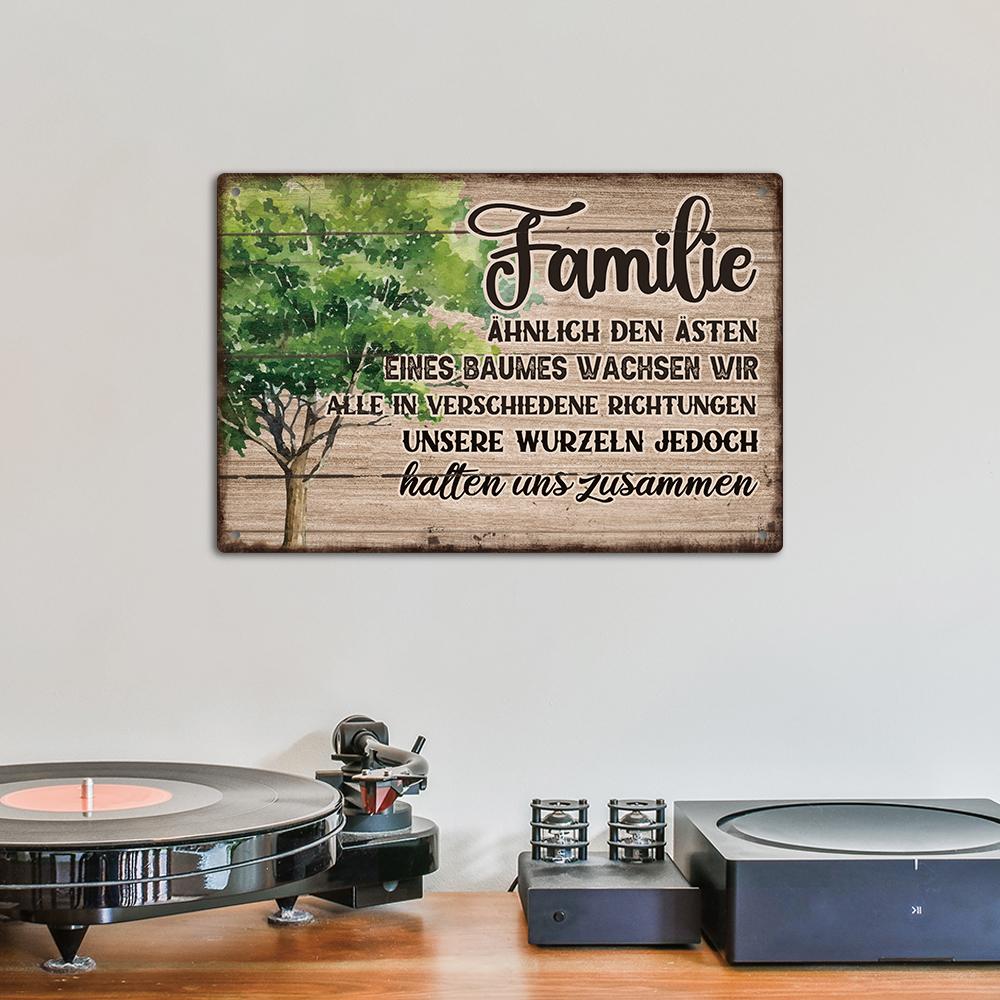 Putuo Decor 1pc German Vintage Metal Tin Sign Wall Art Decor for Home Farmhouse Living RoomFamily Best Gifts for Friends
