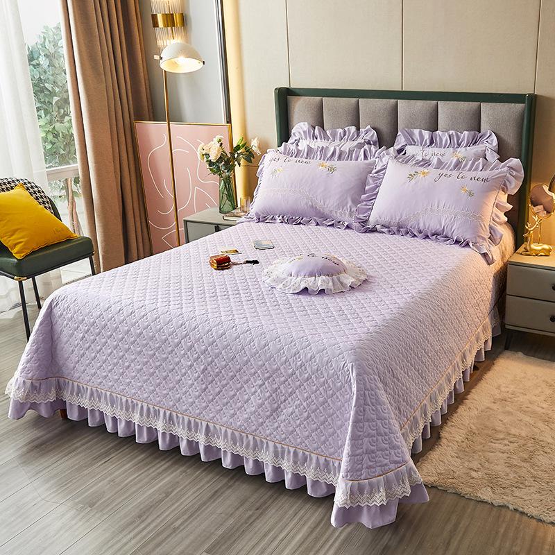 Отшлифованный чехол на кровать, комплект из трех предметов, двухсторонний стеганый стеганый чехол, одеяло с татами, матрас, утолщенный лист