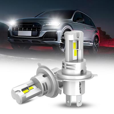 Светодиодная фара AUXITO H4, Совместима с техосмотром, Переключение ближний/дальний, H4 LED, В 4 раза ярче,