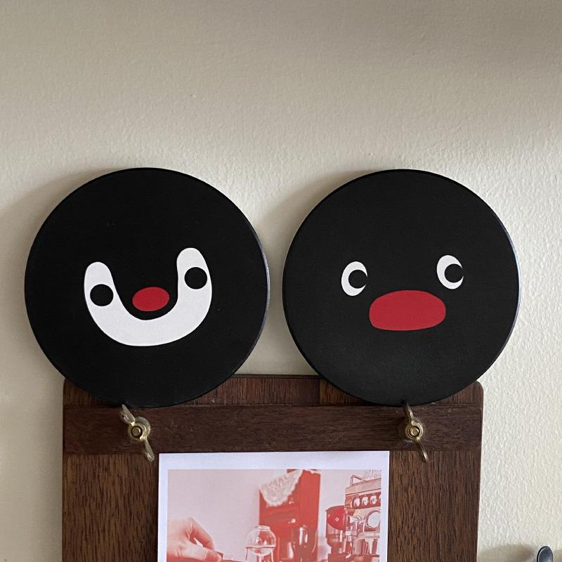 Нишевая Персонализированная Черная Подставка в виде Пингвина, Креативный Подарок Абсорбирующая Керамическая Подставка Под Кофе