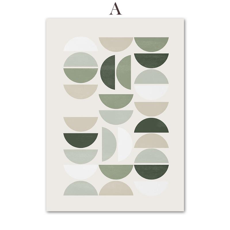 Бохо Гора Солнце Луна Радуга Лист Геометрия Настенная Живопись Холст Абстрактные Плакаты И Принты Картины Для Декора Гостиной