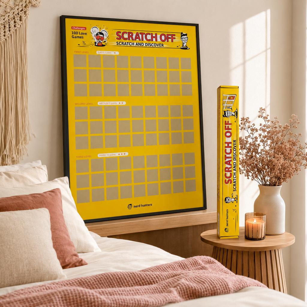 Scratch Off 100 Love Games - Plakat Zdrapka Dla Par A2 Pomysł Na Prezent