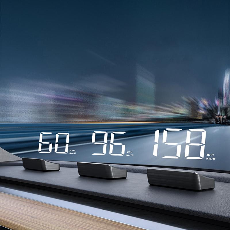 Автомобильный спидометр Hud Gps Head Up Display Цифровой измеритель скорости Проектор на лобовое стекло Для транспортных средств Грузовиков Авто Электроника Аксессуары