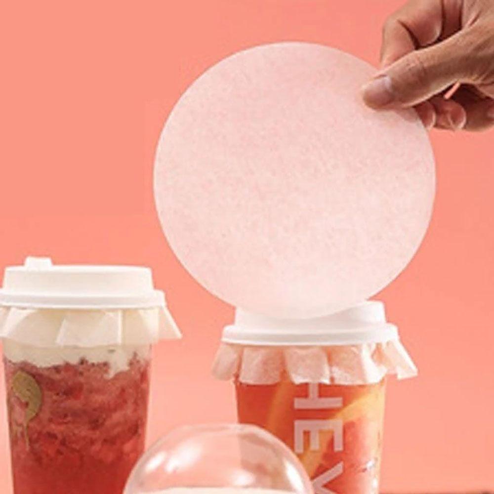 500 шт. 11/12/13/14/15 см Непромокаемая бумажная одноразовая пленка Непромокаемая защита от брызг Уплотнительная прокладка Чашка для молочного чая