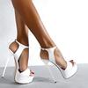 16CM Super High Heels Sandals Party Sexy Dress Shoes Women Thin Heels Platform Pumps Plus Size 34-46