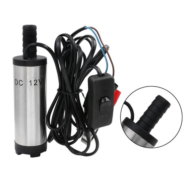 Portable Mini 12V Electric Submersible Pump For Pumping Diesel Oil Water Stainless Steel Fuel Transfer Pump Replacement