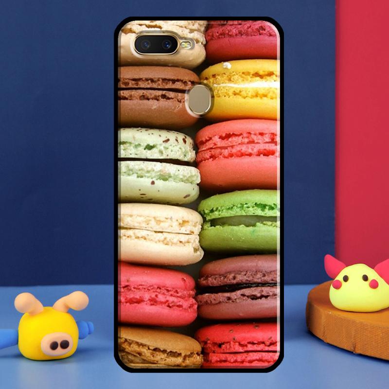 Чехол-кейс для десерта макарон для Oppo A98 A78 A58 A15 A16 A17 A5 A9 A91 A52 A72 A76 A96 A74 A94 A54 S A57 A77