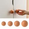 Круглые деревянные дверные ручки Простые мебельные ручки Аксессуары Деревянный крючок Вешалка Домашнее украшение