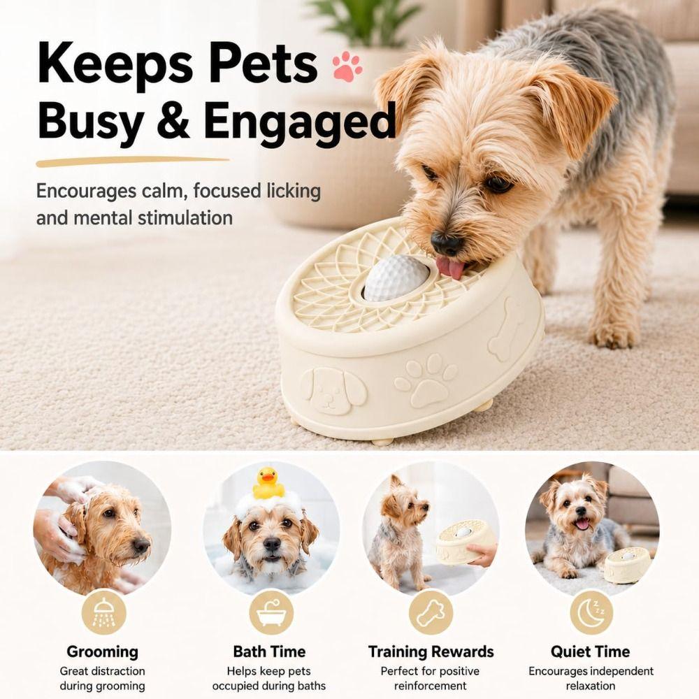 Training Pet Lick Toys Interactive Snack Bowl For Dogs Cats Yogurt Licking Plate  For Dogs Cats