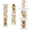 Zinc Alloy Twisted Watch Band Rhinestone Decor for Garmin Forerunner 55/Garmin Venu Watch Strap