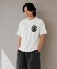 CUSTOMUS Men'S Flopy Logo Print Raglan Short Sleeve T-Shirt Cxs26Mkrt506 Whi