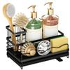Sponge Holder for Kitchen Sink Caddy Organizer with Detachable High Brush Holder  Dish Sponge Holder Drying Rack
