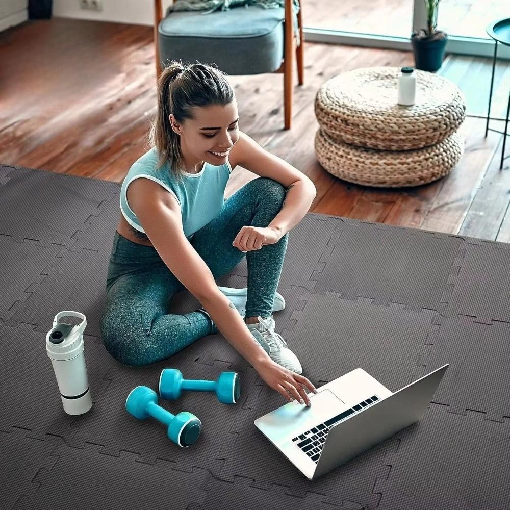 Легко моющийся коврик-пазл из пены ЭВА для игр с ребенком, с блокирующимися элементами, коврики для йоги, мягкая защитная поверхность, напольный коврик для татами, домашний пол