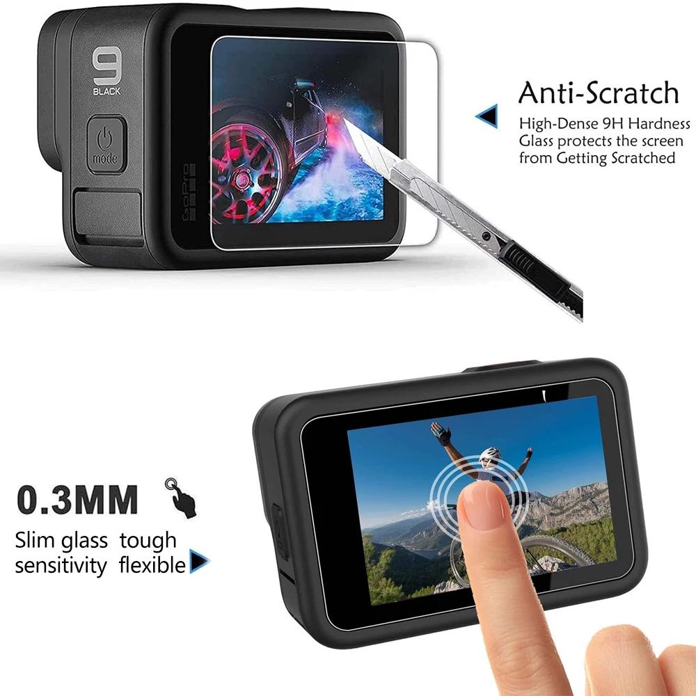 Водонепроницаемый корпус Силиконовый чехол-рукава Боковая крышка аккумулятора Фильтр для GoPro Hero 13 12 11 10 9 Экшн-камера Go pro Аксессуары