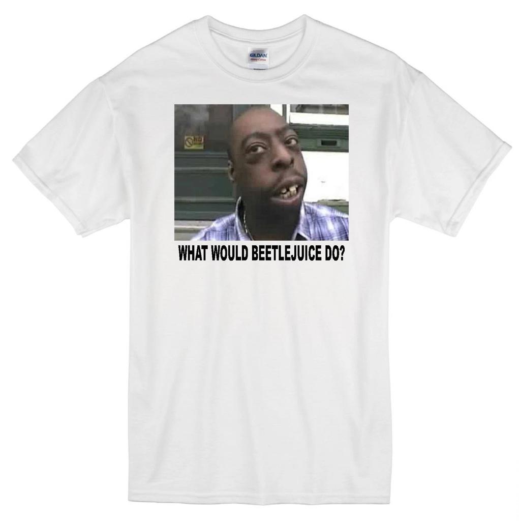 "BEETLEJUICE WWD?" HOWARD STERN RADIO WHITE T-shirt Tops Tees Unisex