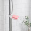 2 Pack Oval Shape Soap Holder Plastic Soap Storage Tray Easy Install Soap Rack  Shower Rail