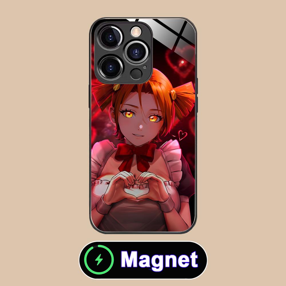 Вечное Лето Алиса Стеклянный Чехол для Телефона MagSafe для iPhone 17 16 15 14 13 12 11 Air Pro Max Plus Mini Цветной Чехол